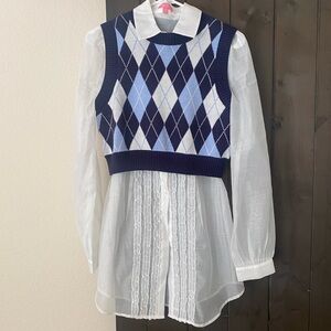 Dolls Kill Sheer Collar Top